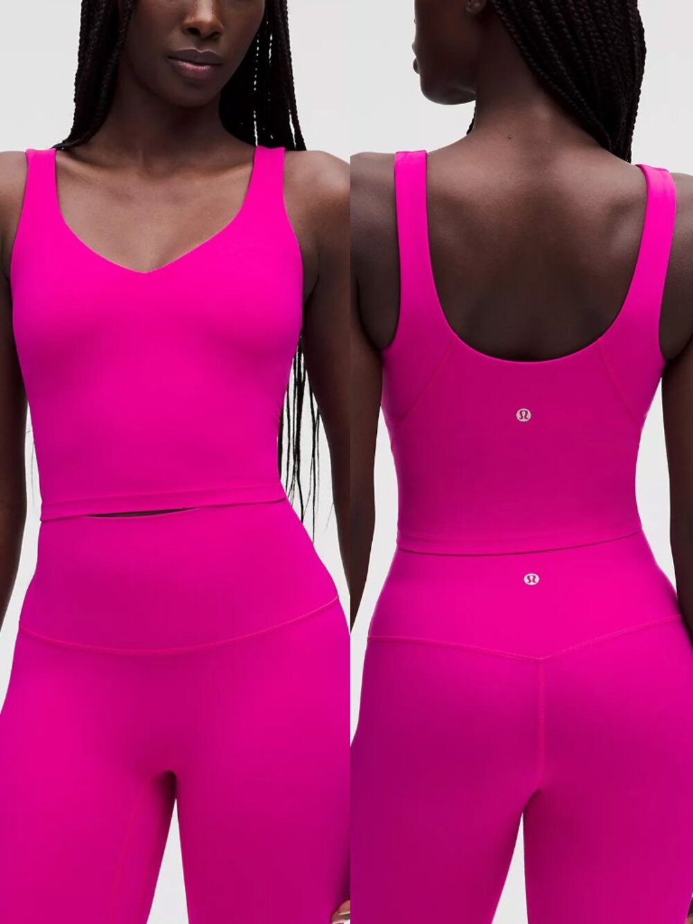 NEW Lululemon Align Tank Top 14 Pink Flare Shelf Bra Sports Active Yoga Crop $68